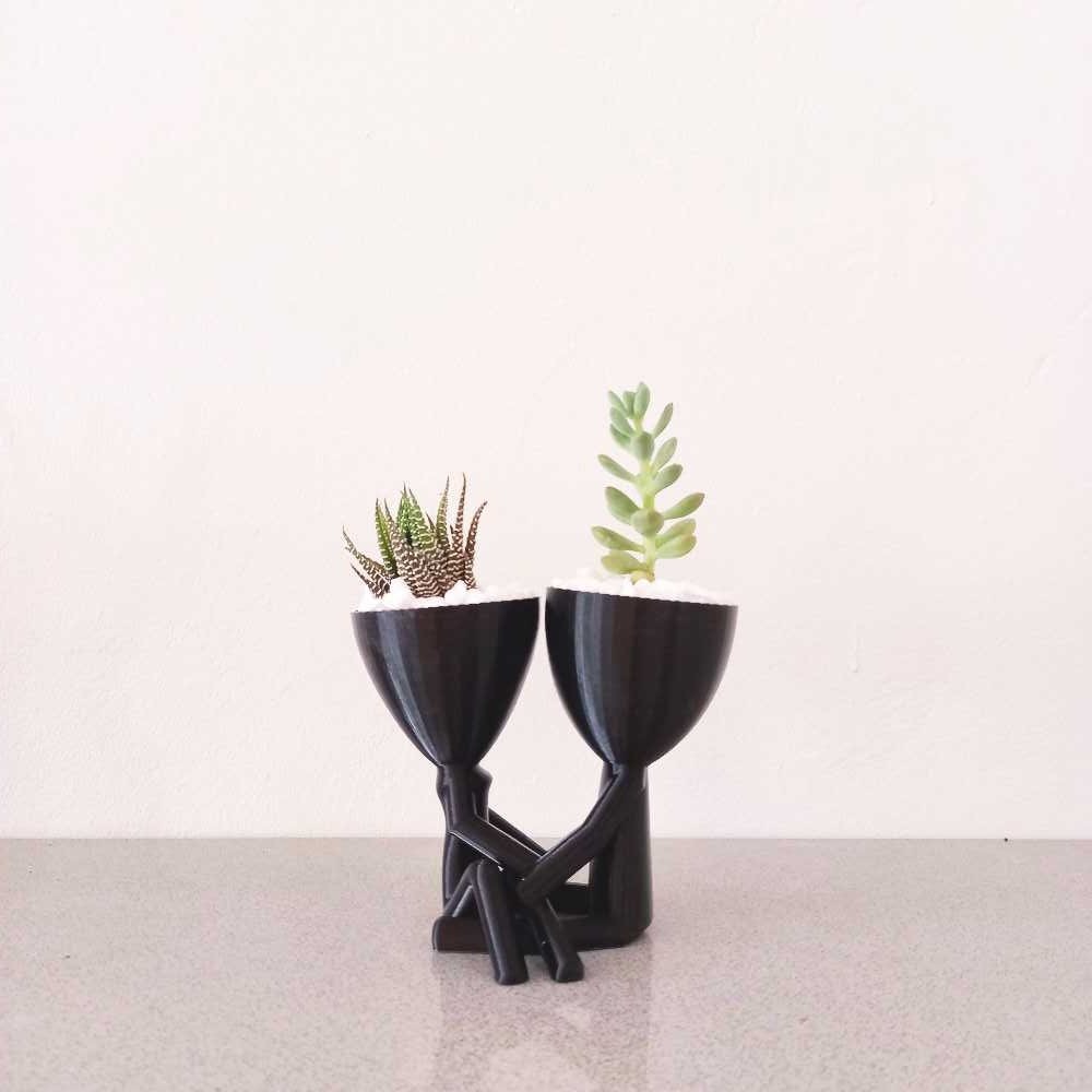 4 sam and lam pot planter men 3d printed royal art and decor